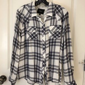 Rails bottom front plaid shirt
